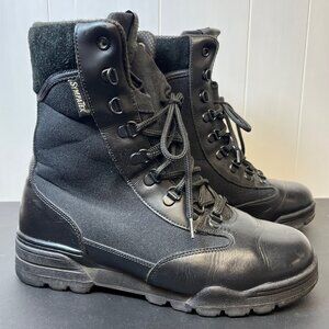Magnum SympaTex Black Leather Canvas Boots Mens Size 10 (43) Police Firefighter